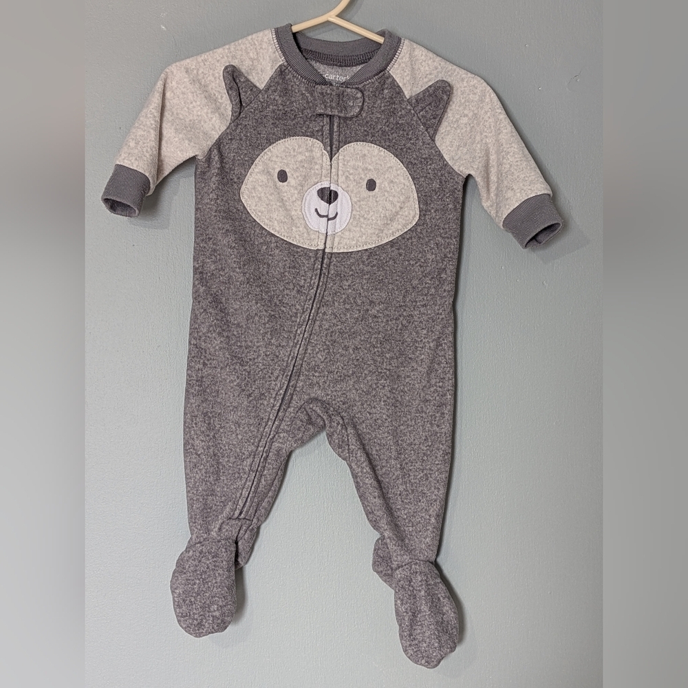 4/$10 ✨ Carters 3 Month Gray Footed‎ Pajama